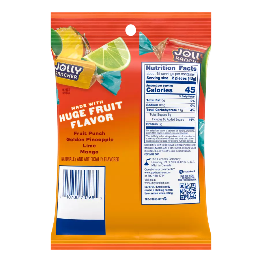 Alternative view of Jolly Rancher Tropical Hard Candy-6.5 Oz Bag