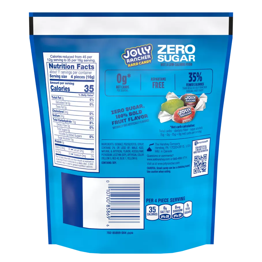 Alternative view of Jolly Rancher Zero Sugar Original Flavors Hard Candy-6.1 Oz Bag