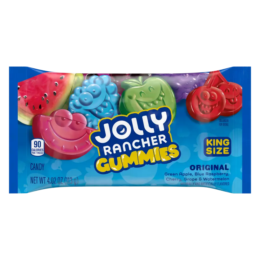 Jolly Rancher Gummies Original Flavors King Size-4.02 Oz Bag