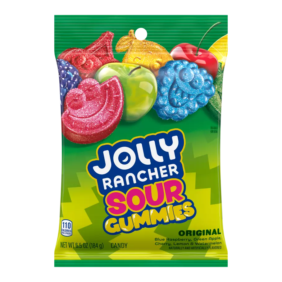 Jolly Rancher Gummies Sour Original Flavors-6.5 Oz Bag