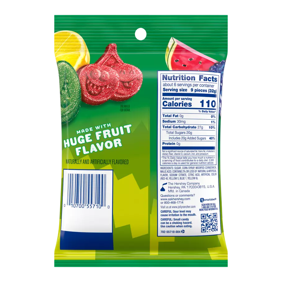 Alternative view of Jolly Rancher Gummies Sour Original Flavors-6.5 Oz Bag