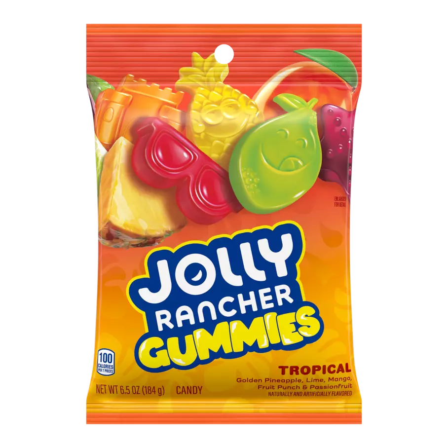 Jolly Rancher Gummies Tropical Flavors-6.5 Oz Bag