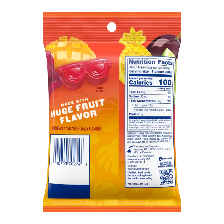 Alternative view of Jolly Rancher Gummies Tropical Flavors-6.5 Oz Bag