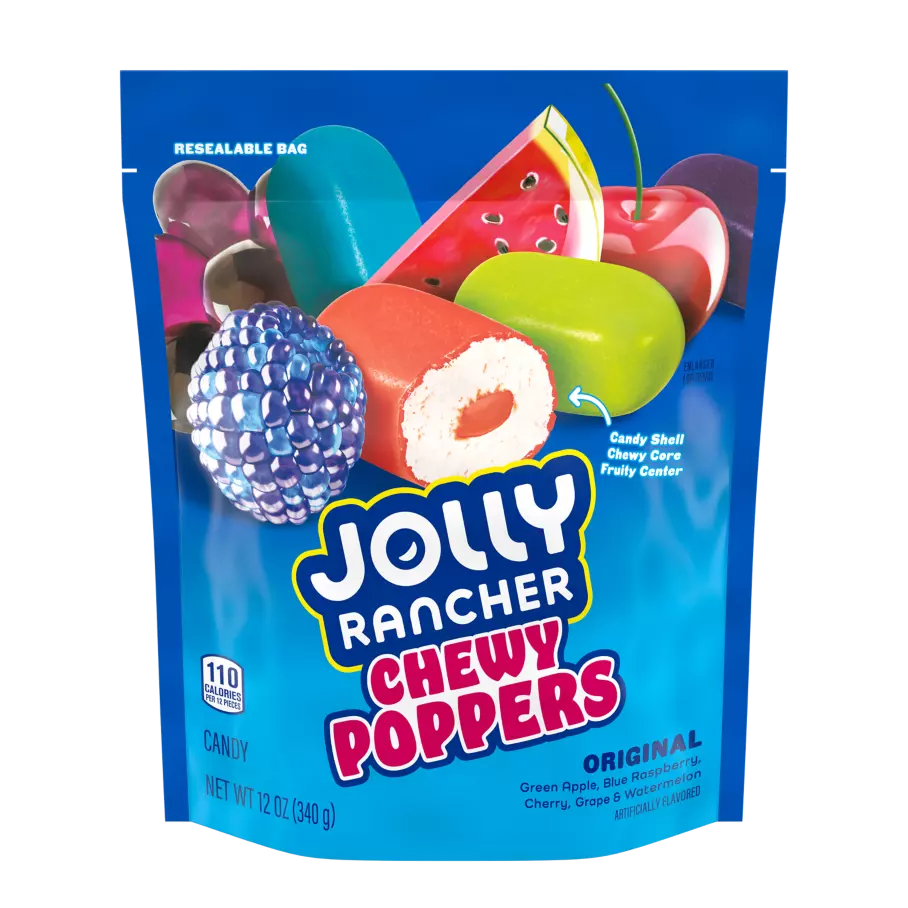 Jolly Rancher Chewy Poppers Original Flavors Candy-12 Oz Bag